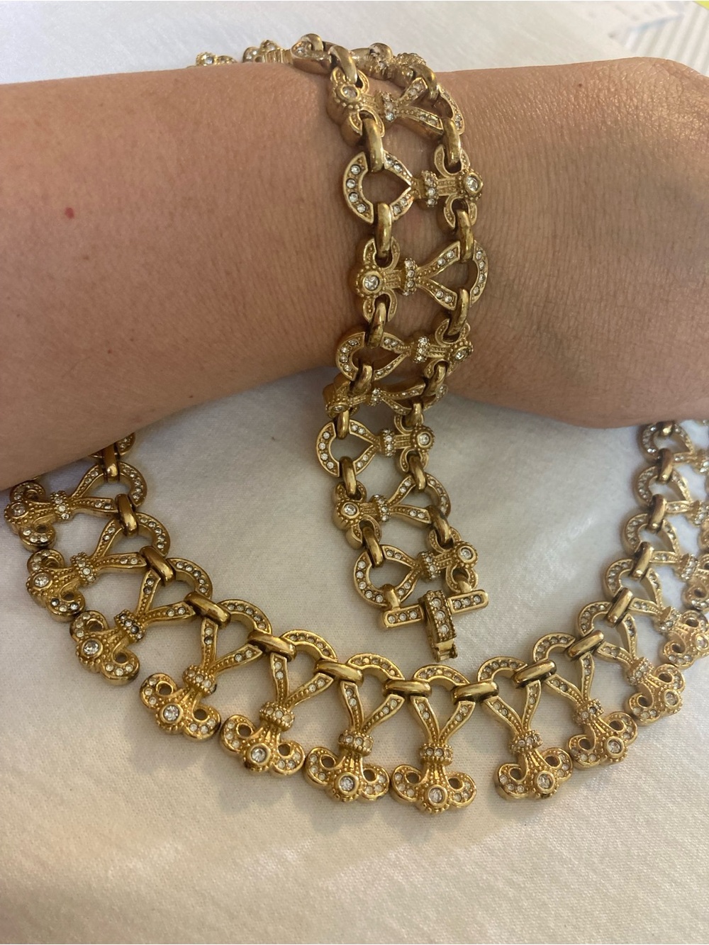 Christian Dior High End Maximalist Statement Necklace Bracelet Set - Picture 11 of 15